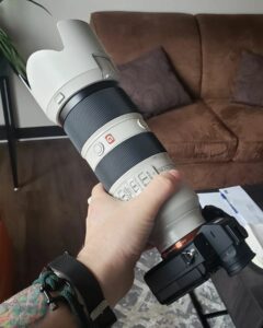 Large camera lens setup